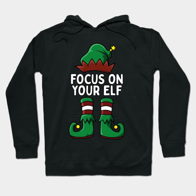 Self Improvement Quote Christmas Funny Elf Pun Motivational Hoodie by VDK Merch